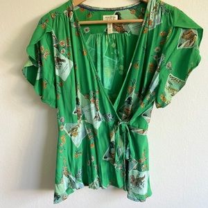 Meadow Rue by Anthropologie wrap top